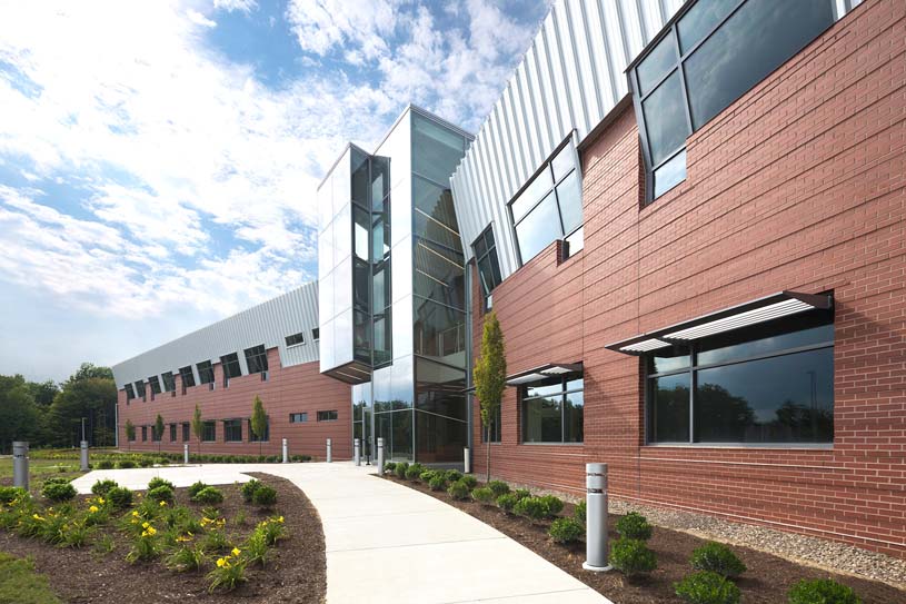 The exterior of the Advanced Manufacturing and Innovation Center at Penn State Behrend