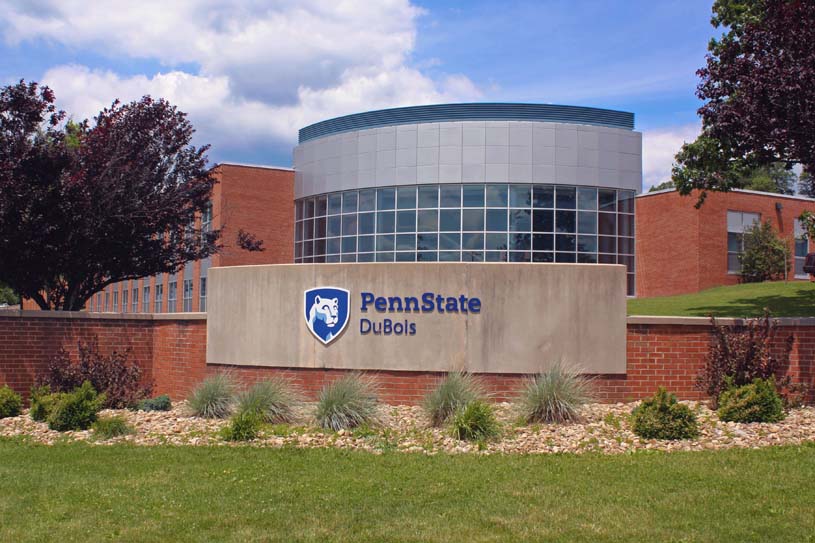 Penn State DuBois main entrance and the DuBois Educational Foundation (DEF) Building