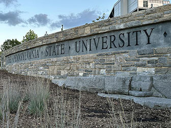 Pennsylvania State University sign at Beaver Stadium